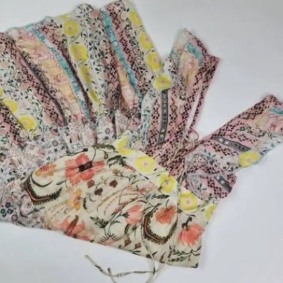 Hemant & Nandita Sakura Multicolor Printed Maxi Dress Sz XS - Picture 14 of 15